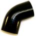 1.0" Silicone 60 Elbow, Black