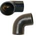 2.75" Silicone 90 Elbow, Black