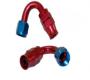 Stainless Steel Line 135� Adaptor, -8 AN Red/Blue