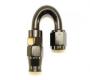 Stainless Steel Line 180� Adaptor, -6 AN Black