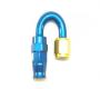 Stainless Steel Line 180� Adaptor, -4 AN Gold/Blue