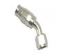 Stainless Steel Line 45� Adaptor, -8 AN Silver