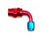 Stainless Steel Line 90� Adaptor, -12 AN Red/Blue