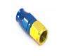 Stainless Steel Line Straight Adaptor, -6 AN Gold/Blue