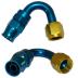 Stainless Steel Line 135 Adaptor, -6 AN Gold/Blue