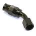 Stainless Steel Line 45 Adaptor, -8 AN Black