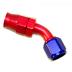 Stainless Steel Line 45 Adaptor, -12 AN Red/Blue