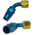 Stainless Steel Line 60 Adaptor, -12 AN Gold/Blue