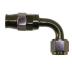 Stainless Steel Line 90 Adaptor, -10 AN Black