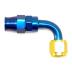 Stainless Steel Line 90 Adaptor, -6 AN Gold/Blue